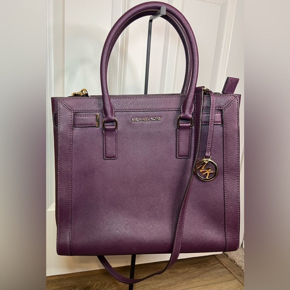 Michael Kors Merlot Medium Handbag w Crossbody Strap